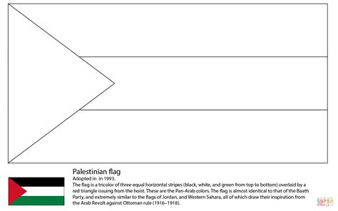 palestine flag coloring page